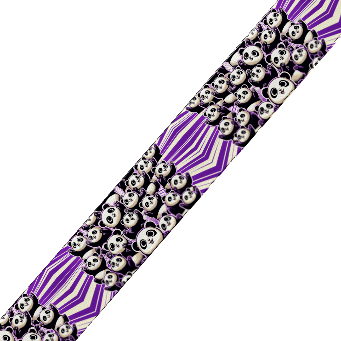 L'atelier du Fourmilier collier bicolore Collier bicolore large pour chien en BioThane® imprimé – Collection animaux pop/kawaii – 38/25 mm