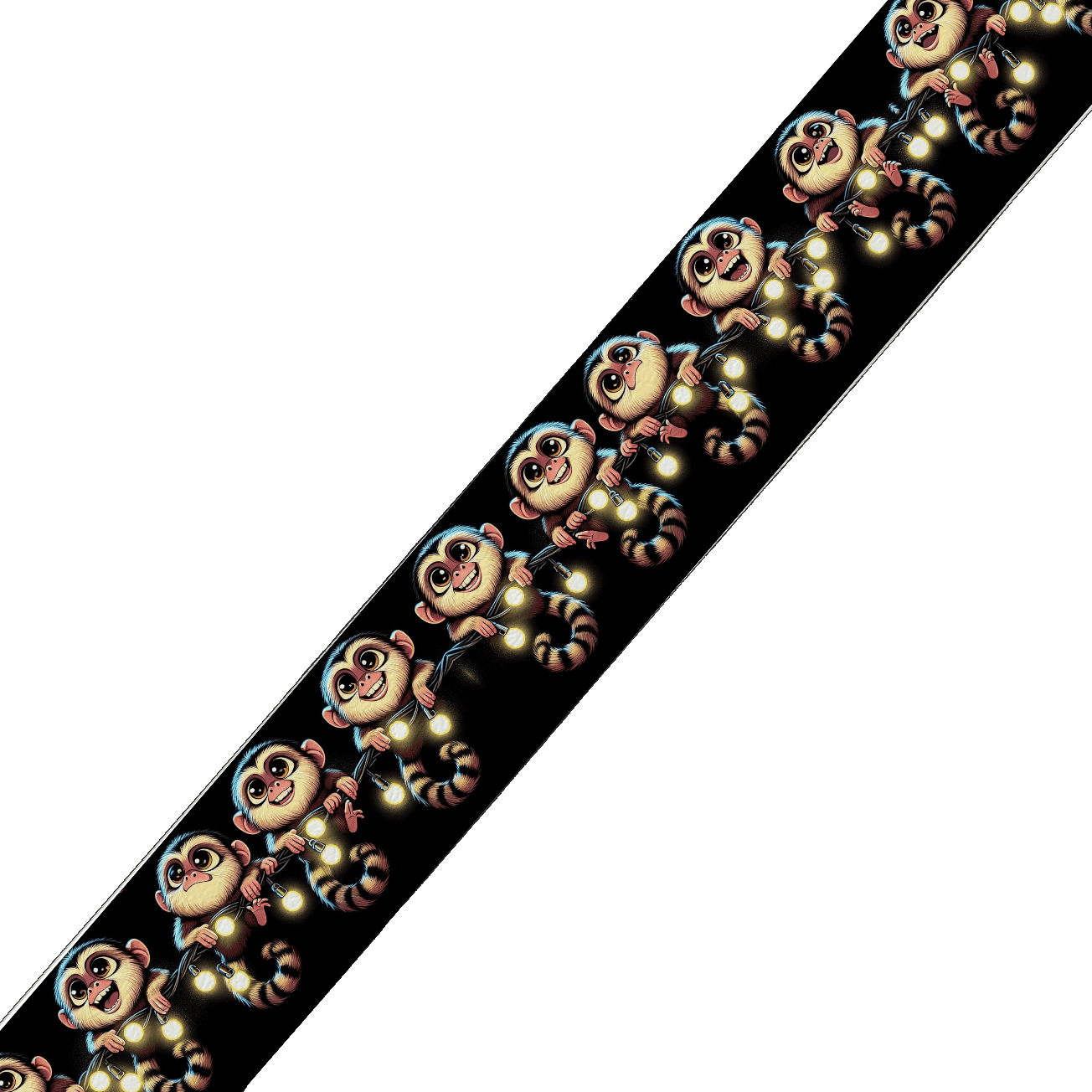 L'atelier du Fourmilier collier bicolore Collier bicolore large pour chien en BioThane® imprimé – Collection animaux pop/kawaii – 38/25 mm