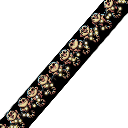 L'atelier du Fourmilier collier bicolore Collier bicolore large pour chien en BioThane® imprimé – Collection animaux pop/kawaii – 38/25 mm