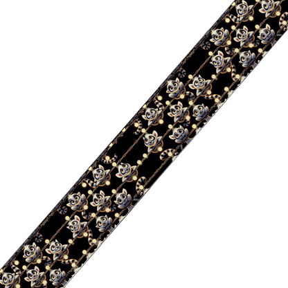 L'atelier du Fourmilier collier bicolore Collier bicolore large pour chien en BioThane® imprimé – Collection animaux pop/kawaii – 38/25 mm