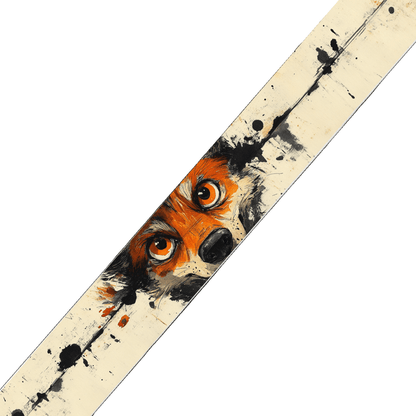 L'atelier du Fourmilier collier bicolore Collier bicolore large pour chien en BioThane® imprimé – Collection animaux sauvages– 38/25 mm