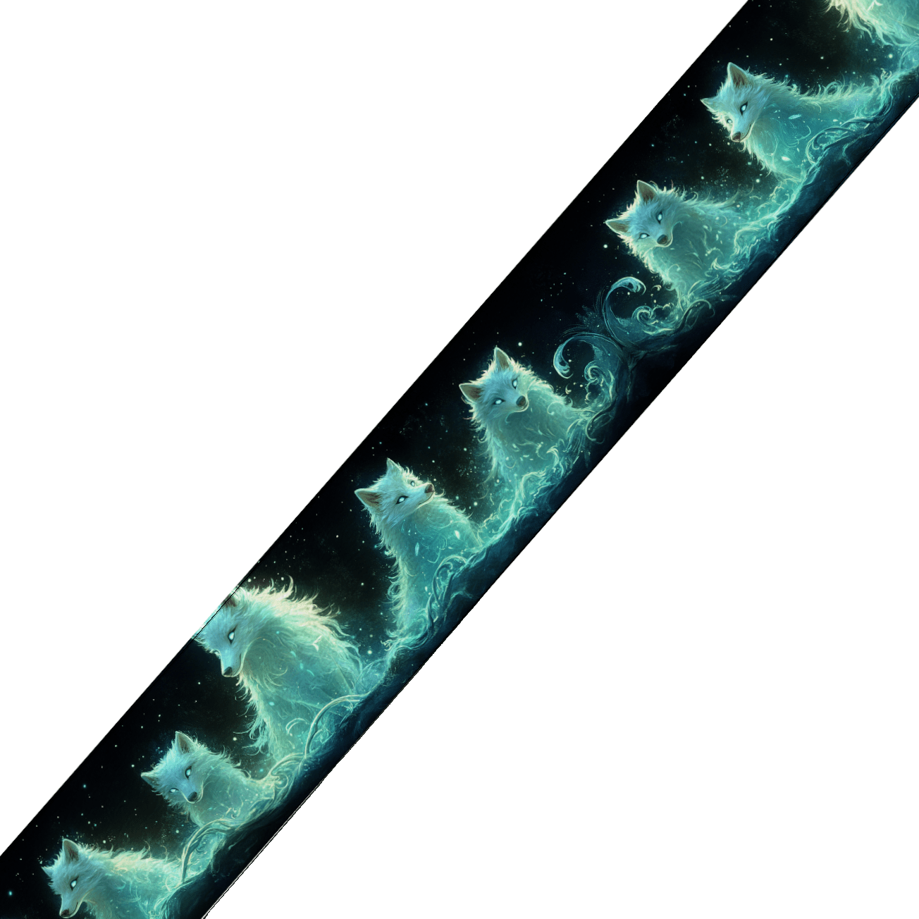 L'atelier du Fourmilier collier bicolore Collier bicolore large pour chien en BioThane® imprimé – Collection animaux sauvages– 38/25 mm