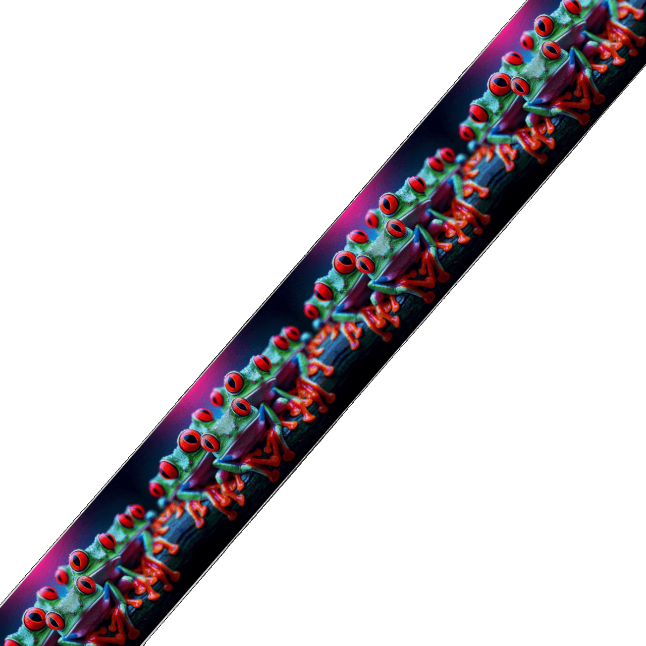 L'atelier du Fourmilier collier bicolore Collier bicolore large pour chien en BioThane® imprimé – Collection animaux sauvages– 38/25 mm