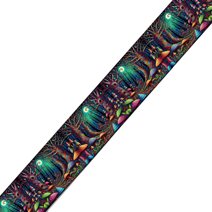 L'atelier du Fourmilier collier bicolore Collier bicolore large pour chien en BioThane® imprimé – Collection forêt enchantée – 38/25 mm