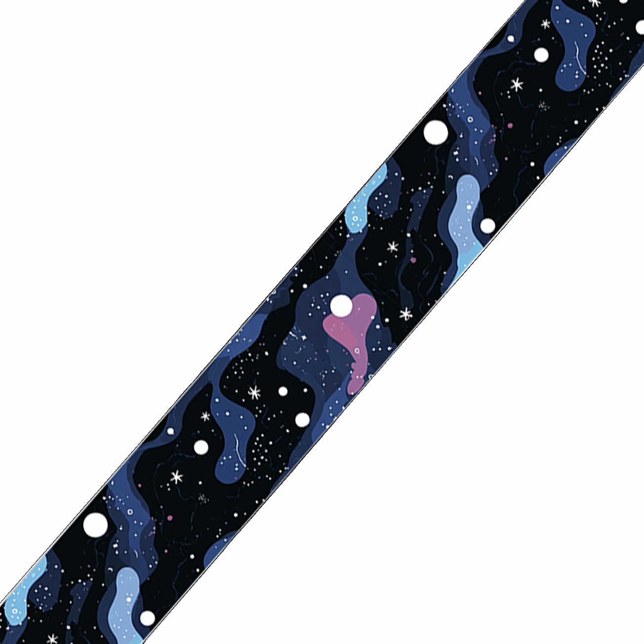 L'atelier du Fourmilier collier bicolore Collier bicolore large pour chien en BioThane® imprimé – Collection galaxie – 38/25 mm