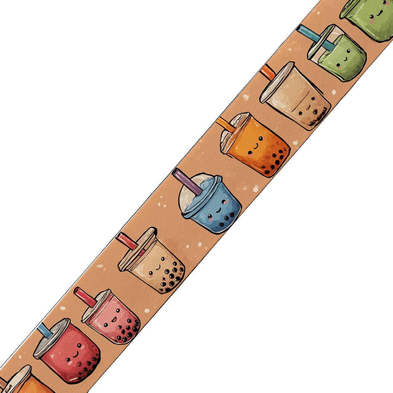 L'atelier du Fourmilier collier bicolore Collier bicolore large pour chien en BioThane® imprimé – Collection gourmandise – 38/25 mm