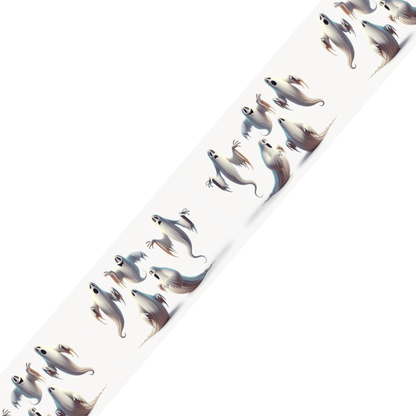 L'atelier du Fourmilier collier bicolore Collier bicolore large pour chien en BioThane® imprimé – Collection Halloween– 38/25 mm