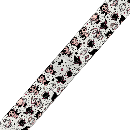 L'atelier du Fourmilier collier bicolore Collier bicolore large pour chien en BioThane® imprimé – Collection Halloween– 38/25 mm