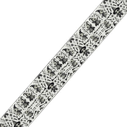 L'atelier du Fourmilier collier bicolore Collier bicolore large pour chien en BioThane® imprimé – Collection Halloween– 38/25 mm