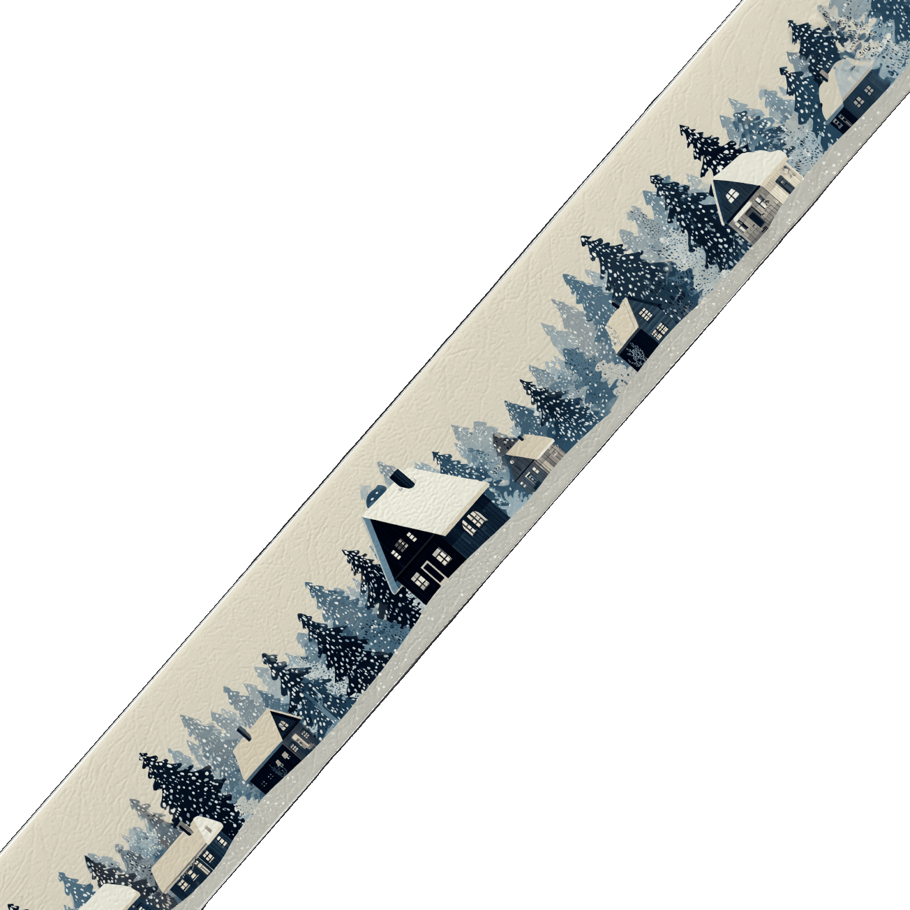 L'atelier du Fourmilier collier bicolore Collier bicolore large pour chien en BioThane® imprimé – Collection hiver et Noël– 38/25 mm