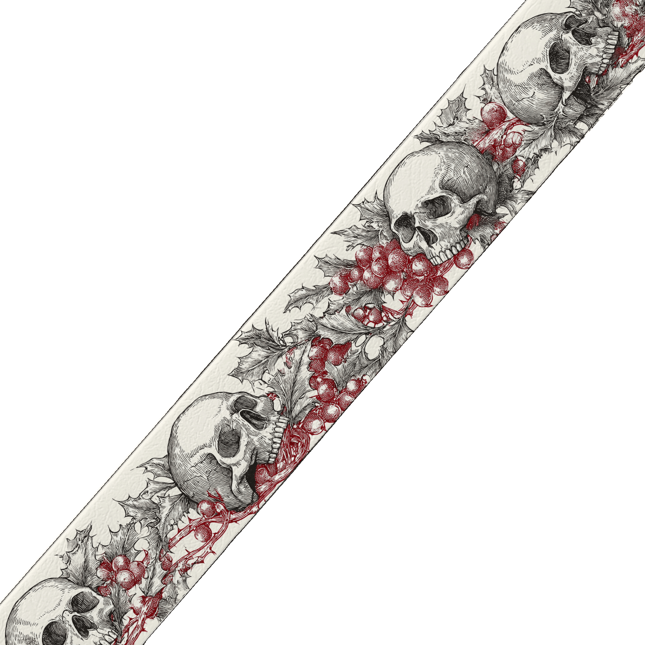 L'atelier du Fourmilier collier bicolore Collier bicolore large pour chien en BioThane® imprimé – Collection hiver et Noël– 38/25 mm