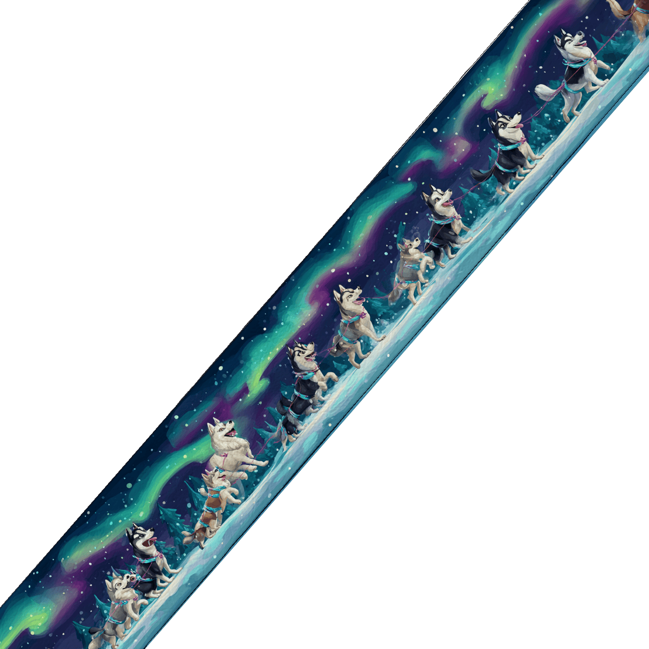 L'atelier du Fourmilier collier bicolore Collier bicolore large pour chien en BioThane® imprimé – Collection hiver et Noël– 38/25 mm