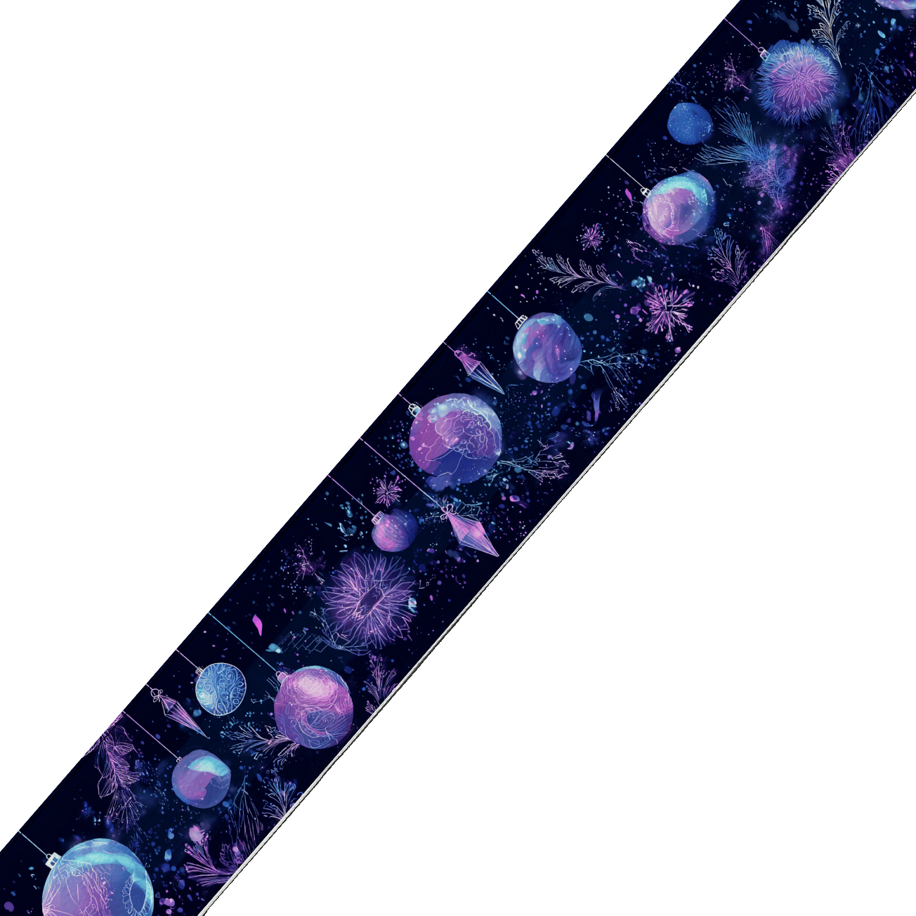 L'atelier du Fourmilier collier bicolore Collier bicolore large pour chien en BioThane® imprimé – Collection hiver et Noël– 38/25 mm