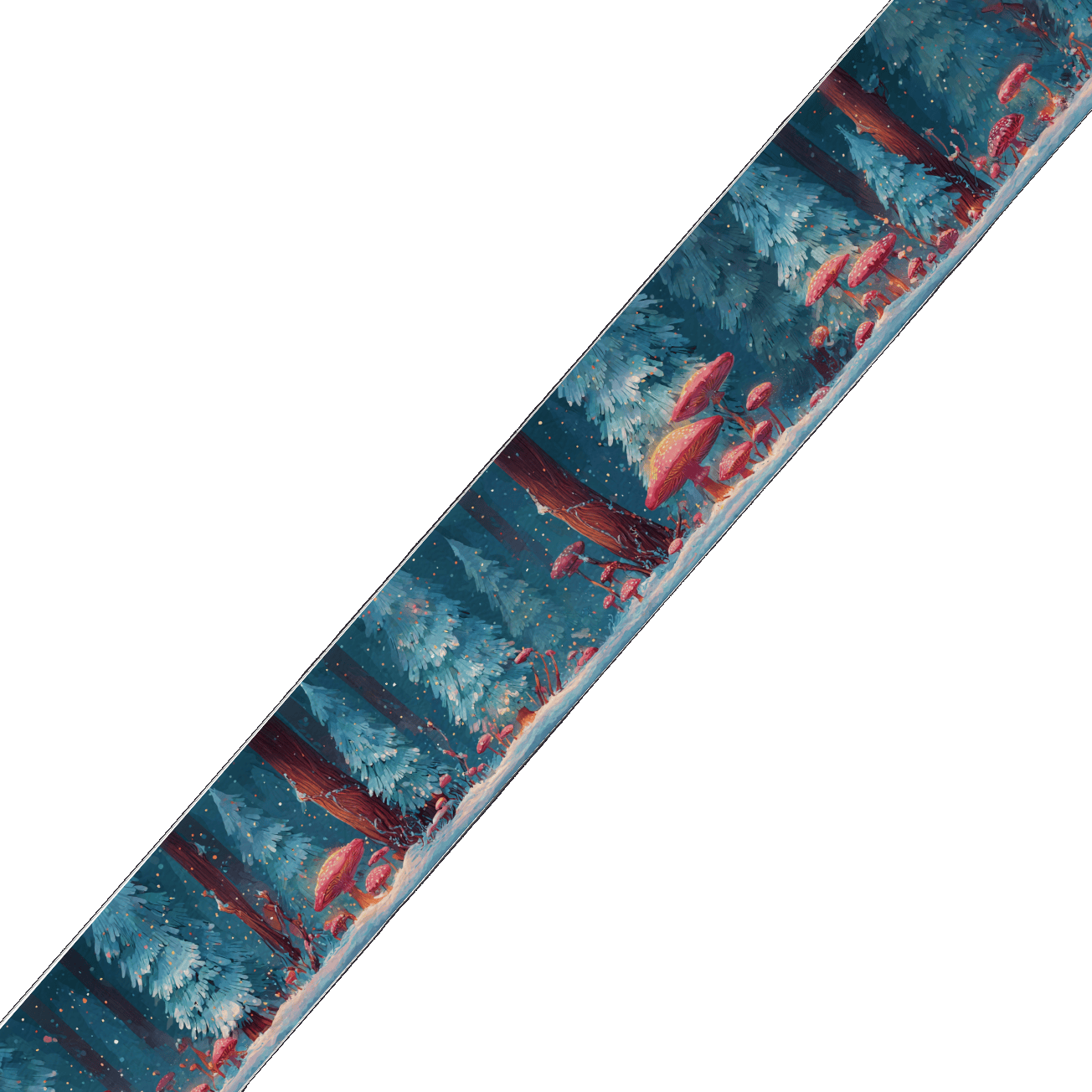 L'atelier du Fourmilier collier bicolore Collier bicolore large pour chien en BioThane® imprimé – Collection hiver et Noël– 38/25 mm