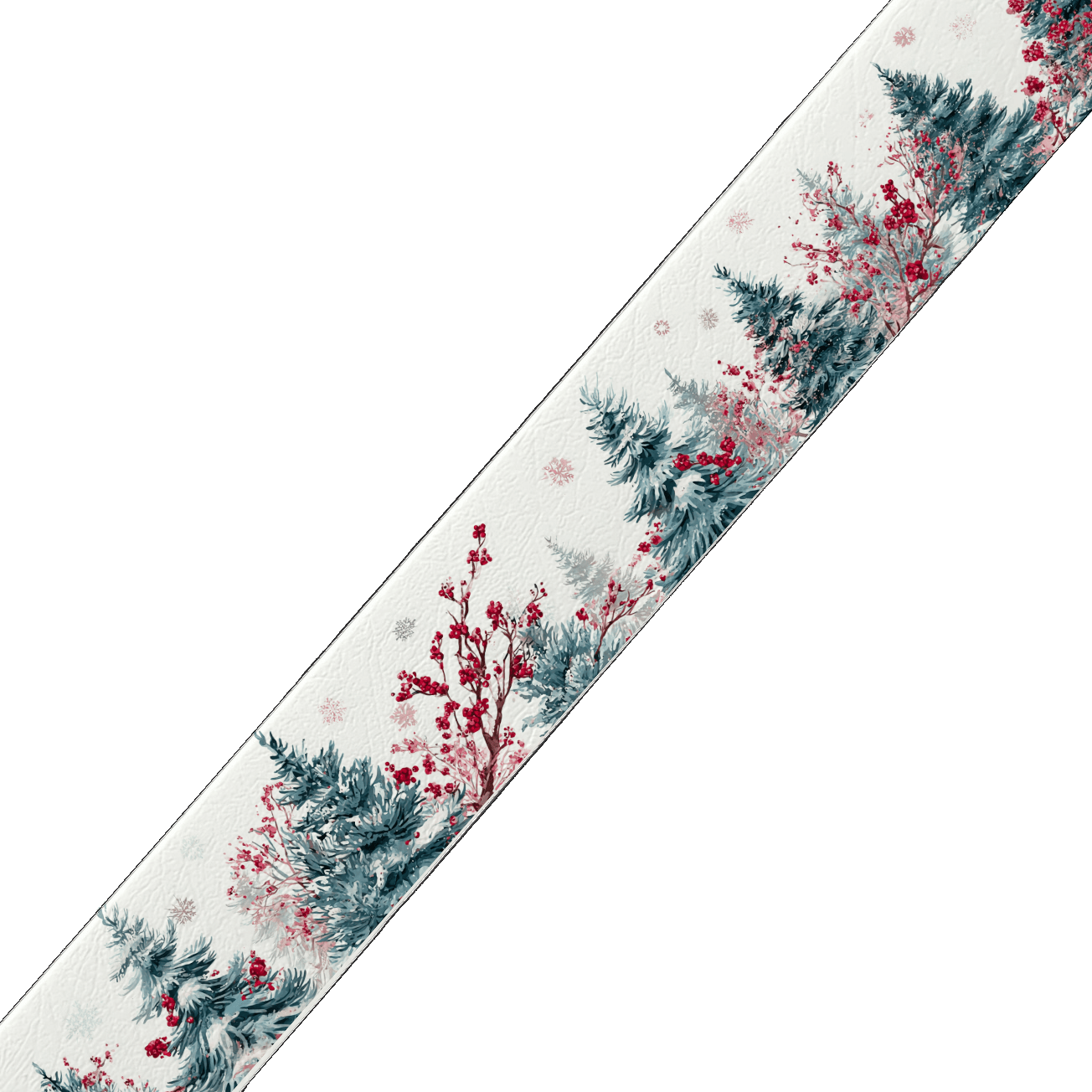 L'atelier du Fourmilier collier bicolore Collier bicolore large pour chien en BioThane® imprimé – Collection hiver et Noël– 38/25 mm