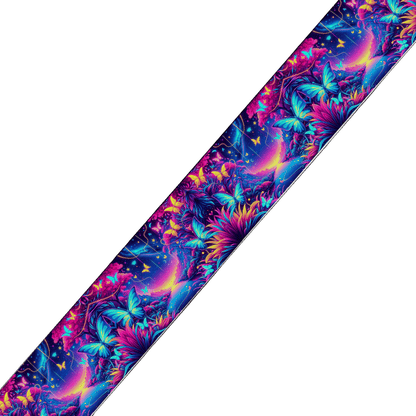 L'atelier du Fourmilier collier bicolore Collier bicolore large pour chien en BioThane® imprimé – Collection insectes– 38/25 mm