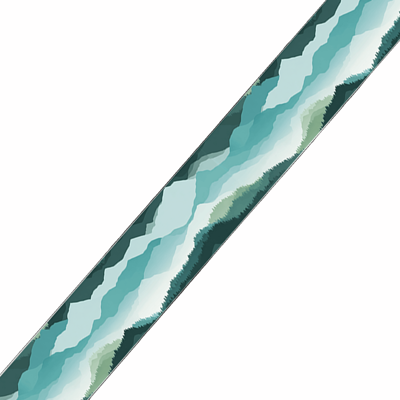 L'atelier du Fourmilier collier bicolore Collier bicolore large pour chien en BioThane® imprimé – Collection paysage– 38/25 mm