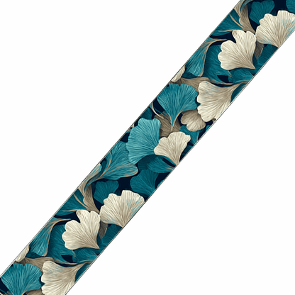 L'atelier du Fourmilier collier bicolore Collier bicolore large pour chien en BioThane® imprimé – Collection plantes et fleurs – 38/25 mm