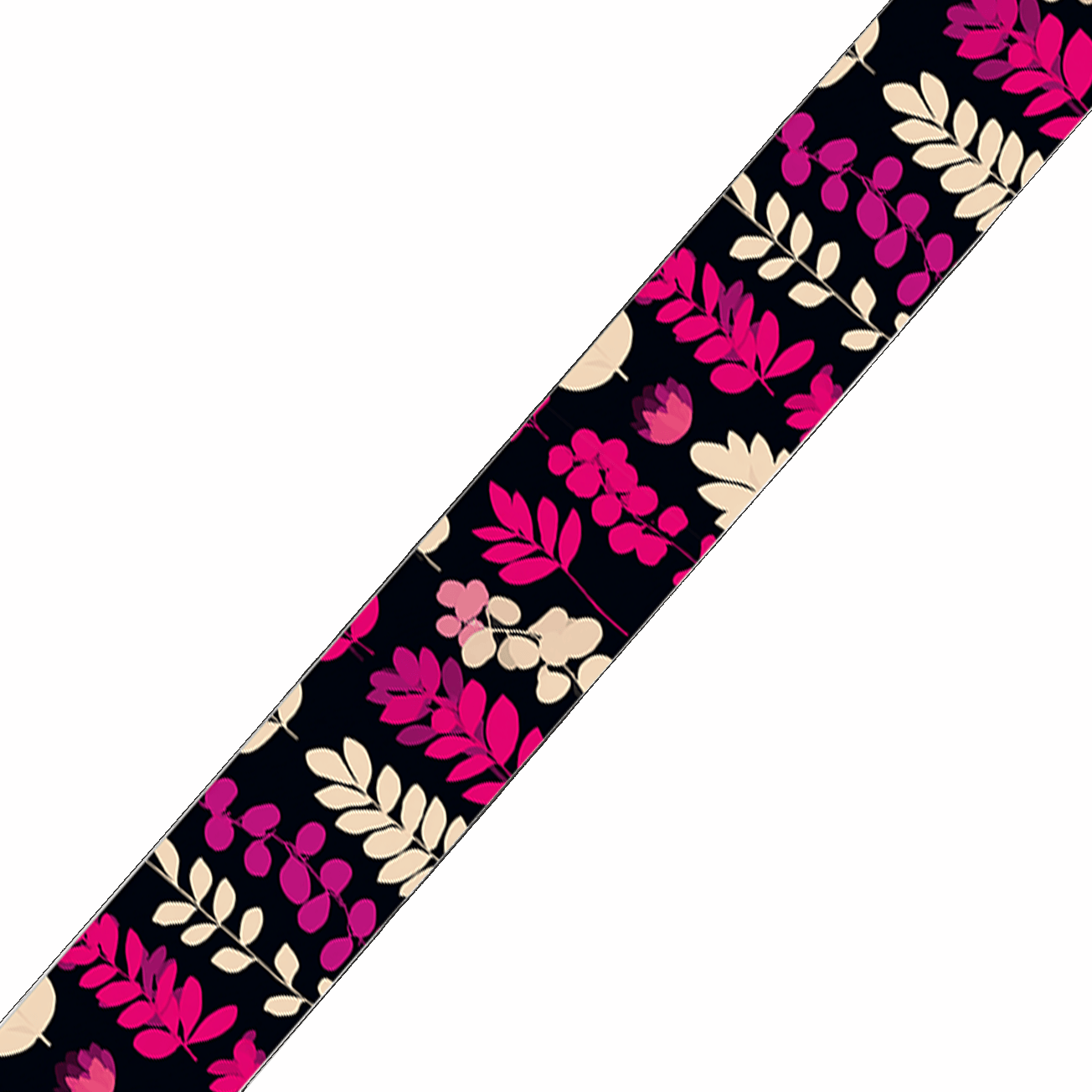 L'atelier du Fourmilier collier bicolore Collier bicolore large pour chien en BioThane® imprimé – Collection plantes et fleurs – 38/25 mm