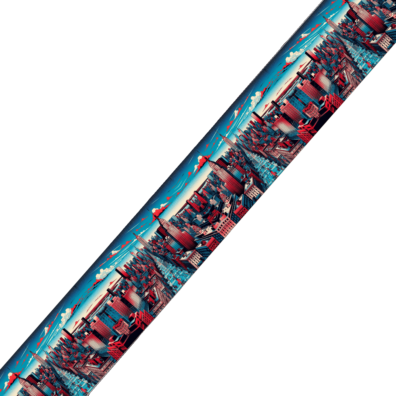 L'atelier du Fourmilier collier bicolore Collier bicolore large pour chien en BioThane® imprimé – Collection pop art– 38/25 mm