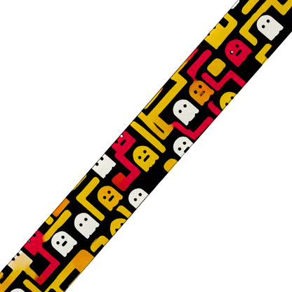 L'atelier du Fourmilier collier bicolore Collier bicolore large pour chien en BioThane® imprimé – Collection pop art– 38/25 mm