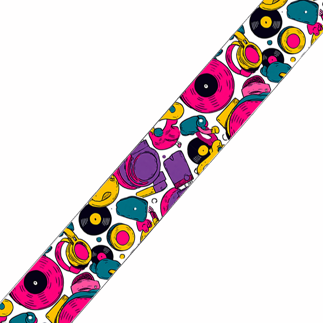 L'atelier du Fourmilier collier bicolore Collier bicolore large pour chien en BioThane® imprimé – Collection pop art– 38/25 mm