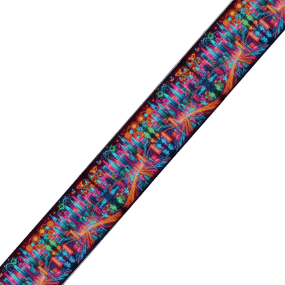 L'atelier du Fourmilier collier bicolore Collier bicolore large pour chien en BioThane® imprimé – Collection Tribal – 38/25 mm