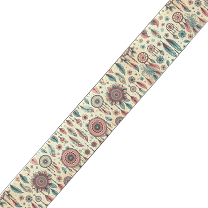 L'atelier du Fourmilier collier bicolore Collier bicolore large pour chien en BioThane® imprimé – Collection Tribal – 38/25 mm