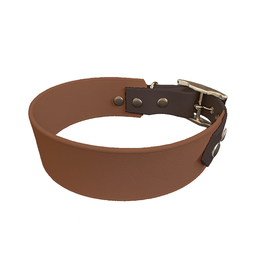 L'atelier du Fourmilier collier bicolore Collier Large Bicolore en BioThane® – 38 mm / 25 mm – coloris personnalisable