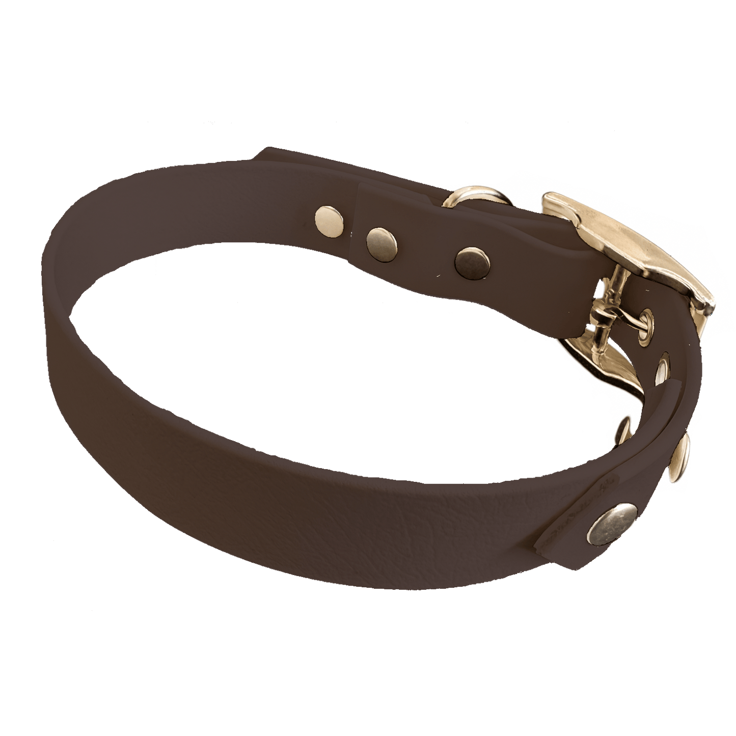 L'atelier du Fourmilier collier bicolore Marron Foncé Collier Bicolore en BioThane®  25 mm – coloris personnalisable