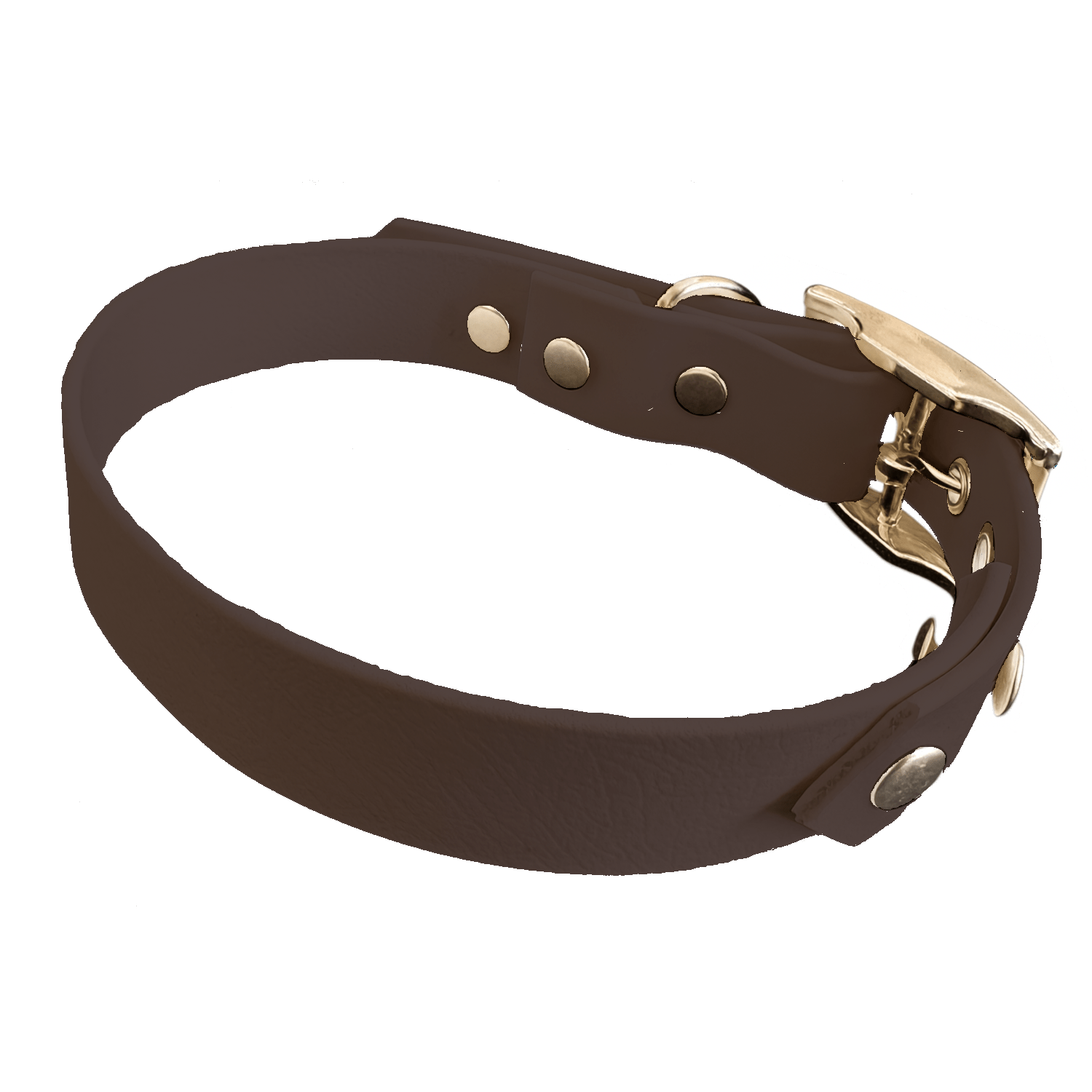 L'atelier du Fourmilier collier bicolore Marron Foncé Collier Bicolore en BioThane®  25 mm – coloris personnalisable