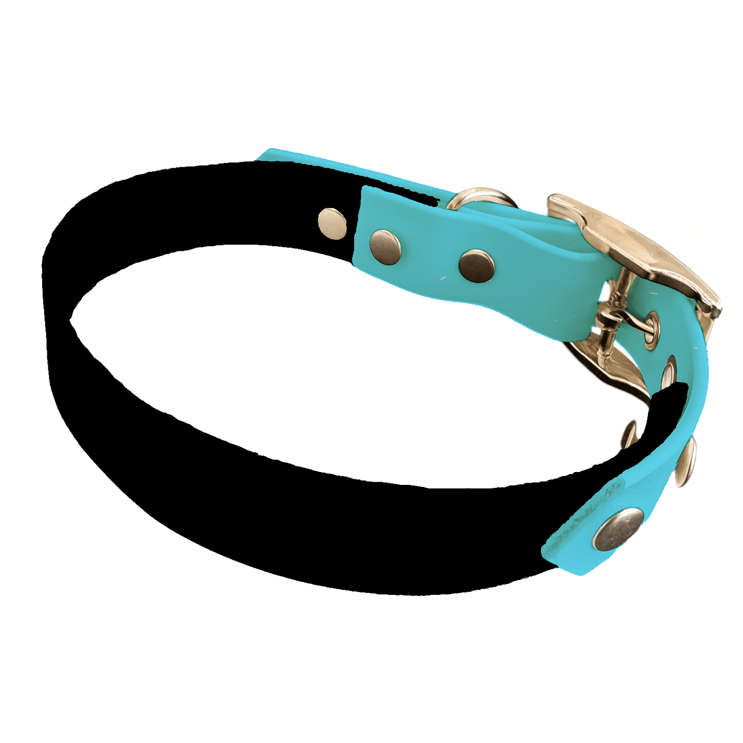 L'atelier du Fourmilier collier bicolore Noir Collier Bicolore en BioThane®  25 mm – coloris personnalisable