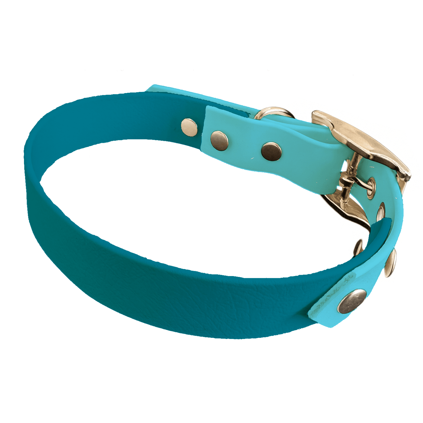 L'atelier du Fourmilier collier bicolore Pétrole Collier Bicolore en BioThane®  25 mm – coloris personnalisable