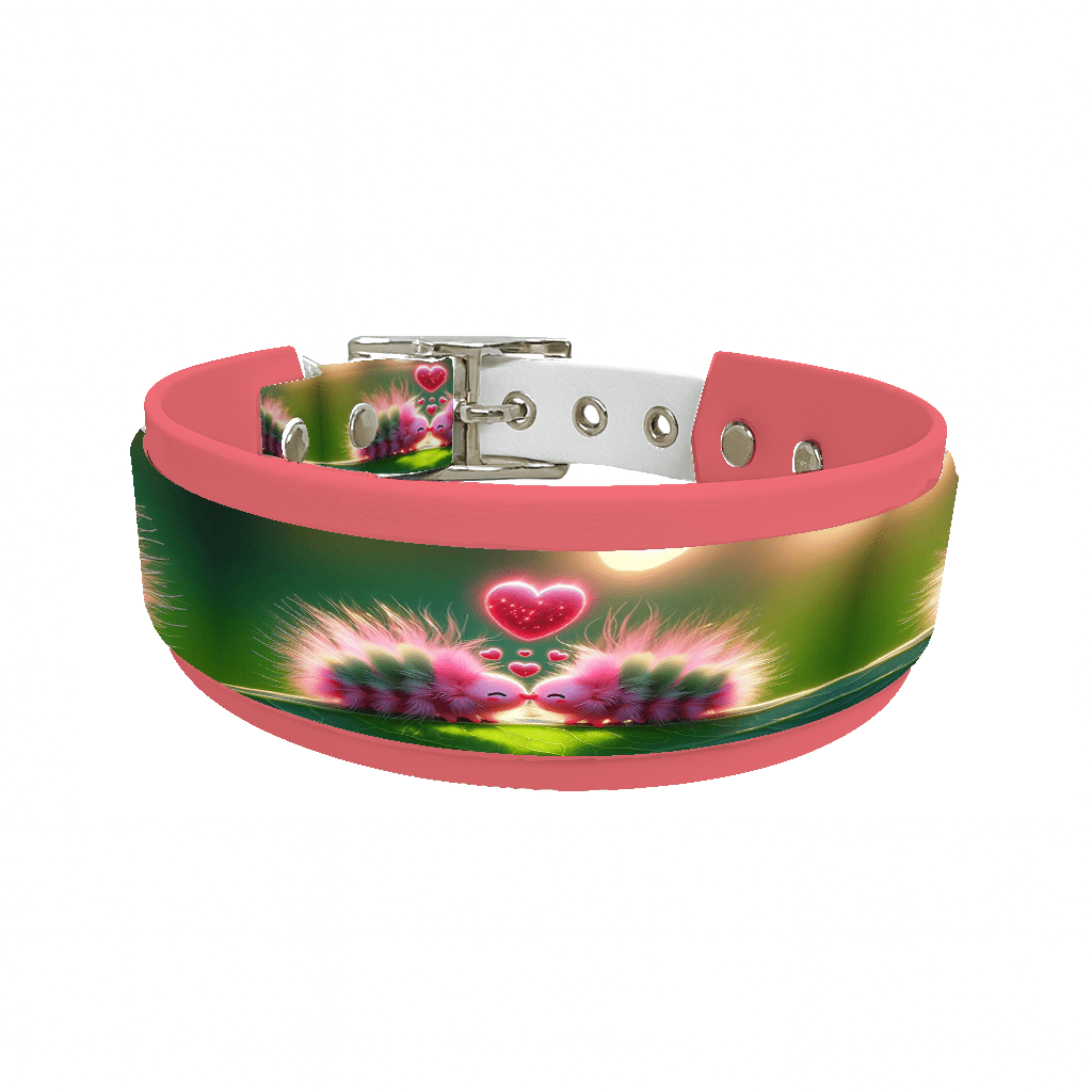 L'atelier du Fourmilier collier double 125 Collier double large pour chien en BioThane® imprimé – Collection insectes– 38/25 mm