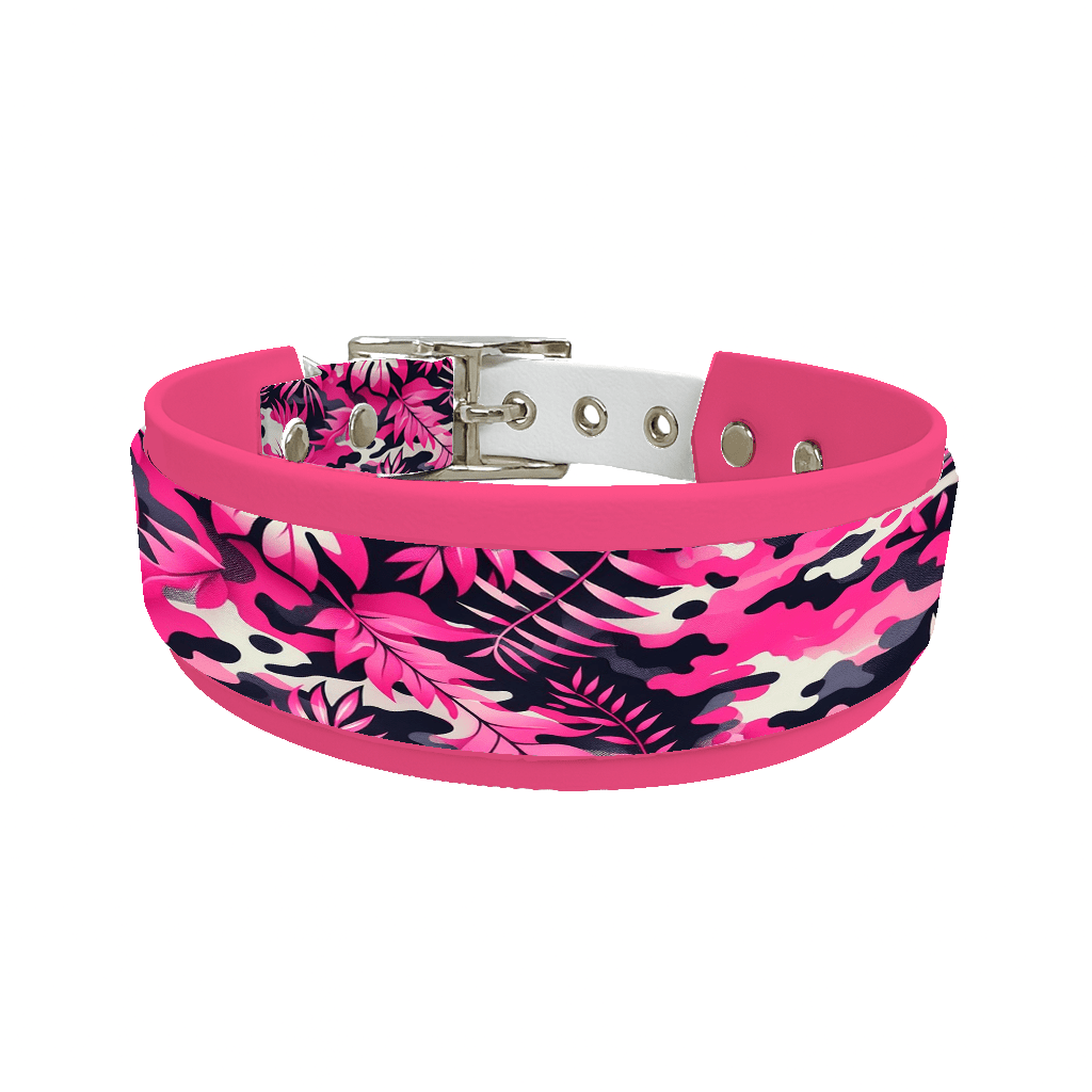 L'atelier du Fourmilier collier double 13 Collier double large pour chien en BioThane® imprimé – Collection camouflage– 38/25 mm