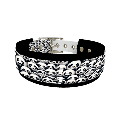 L'atelier du Fourmilier collier double 131 Collier double large pour chien en BioThane® imprimé – Collection animaux pop/kawaii – 38/25 mm