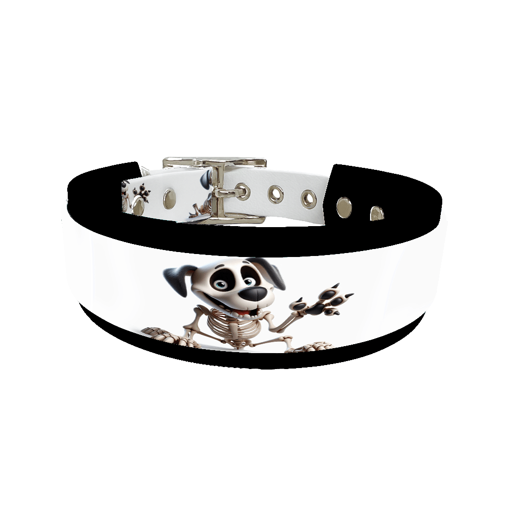 L'atelier du Fourmilier collier double 138 Collier double large pour chien en BioThane® imprimé – Collection Halloween– 38/25 mm