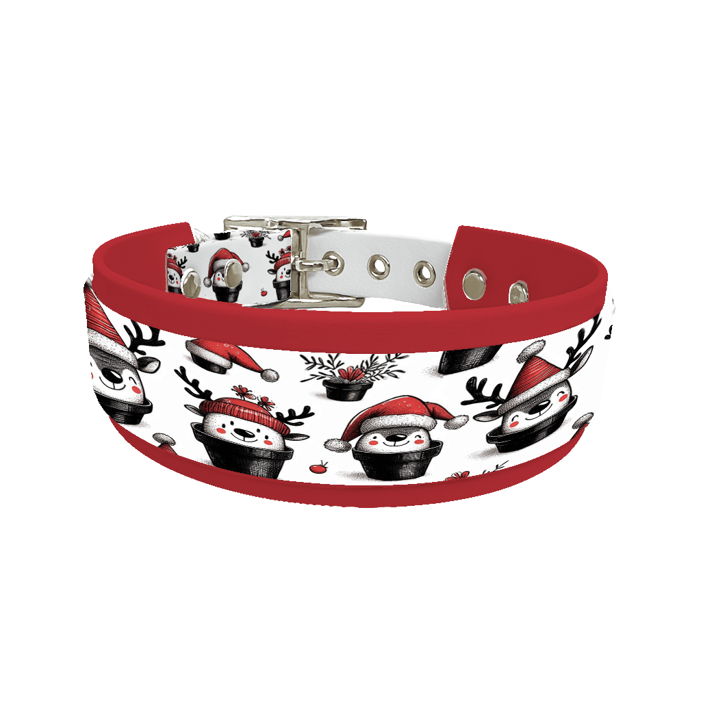 L'atelier du Fourmilier collier double 150 Colliers doubles pour chien – Collection Hiver & Noël (25 mm / 38 mm)