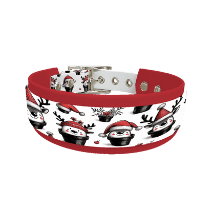 L'atelier du Fourmilier collier double 150 Colliers doubles pour chien – Collection Hiver & Noël (25 mm / 38 mm)