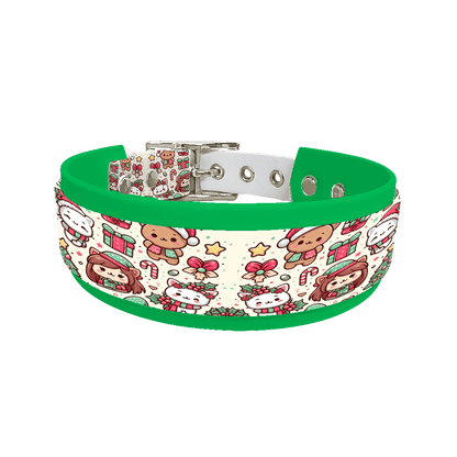 L'atelier du Fourmilier collier double 159 Colliers doubles pour chien – Collection Hiver & Noël (25 mm / 38 mm)