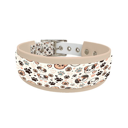 L'atelier du Fourmilier collier double 16 Collier double large pour chien en BioThane® imprimé – Collection chiens– 38/25 mm