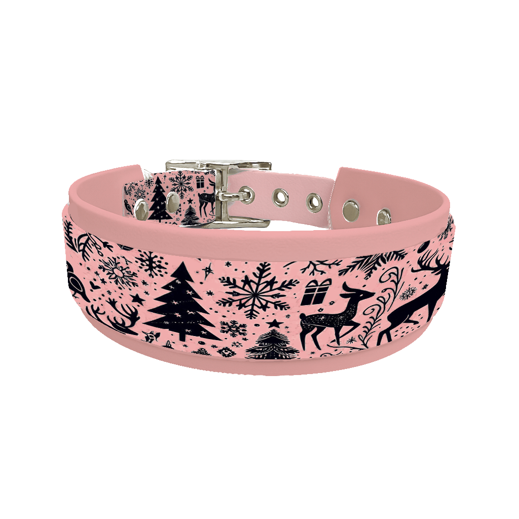 L'atelier du Fourmilier collier double 160ROG Colliers doubles pour chien – Collection Hiver & Noël (25 mm / 38 mm)