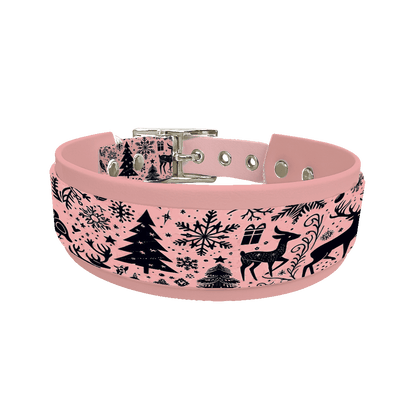 L'atelier du Fourmilier collier double 160ROG Colliers doubles pour chien – Collection Hiver & Noël (25 mm / 38 mm)