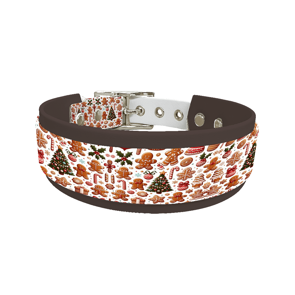 L'atelier du Fourmilier collier double 161 Colliers doubles pour chien – Collection Hiver & Noël (25 mm / 38 mm)