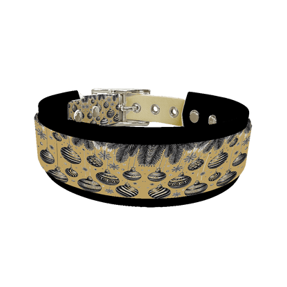 L'atelier du Fourmilier collier double 163DOR Colliers doubles pour chien – Collection Hiver & Noël (25 mm / 38 mm)