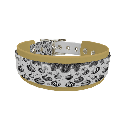 L'atelier du Fourmilier collier double 163SIL Colliers doubles pour chien – Collection Hiver & Noël (25 mm / 38 mm)