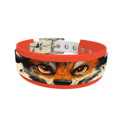 L'atelier du Fourmilier collier double 181 Collier double large pour chien en BioThane® imprimé – Collection animaux sauvages– 38/25 mm