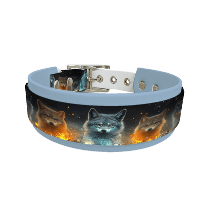 L'atelier du Fourmilier collier double 193 Collier double large pour chien en BioThane® imprimé – Collection chiens– 38/25 mm