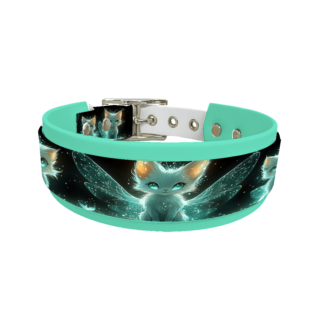 L'atelier du Fourmilier collier double 197 Collier double large pour chien en BioThane® imprimé – Collection monstres et créatures imaginaires– 38/25 mm