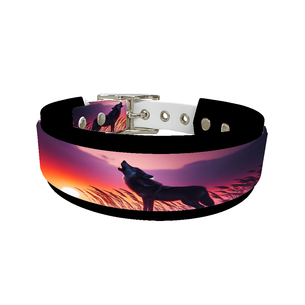 L'atelier du Fourmilier collier double 23 Collier double large pour chien en BioThane® imprimé – Collection chiens– 38/25 mm